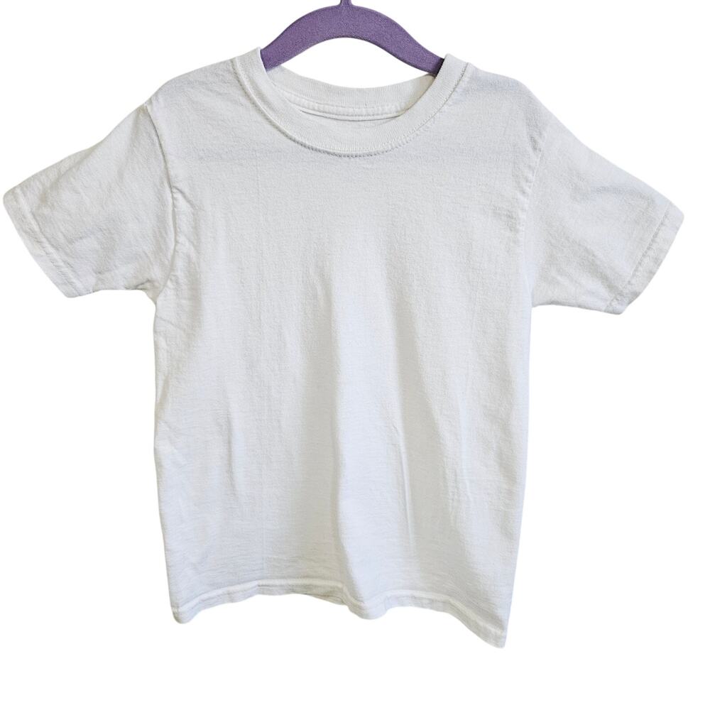 Fruit Of The Loom Classic Tee Shirt 100% Cotton Solid White Basic Size XS 4/5